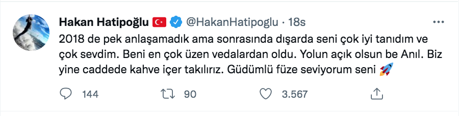 hakan hatipoglu ndan anil berk baki nin elenmesi ile ilgili yorum